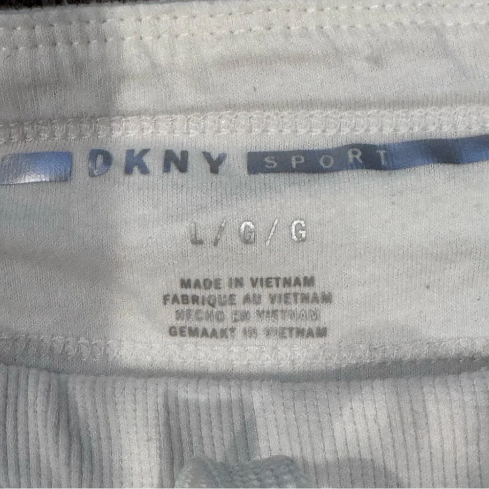 DKNY Cream Joggers with Black Side Logo Panel